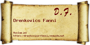 Drenkovics Fanni névjegykártya