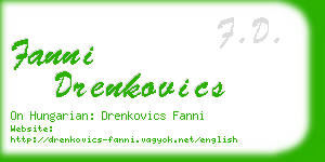 fanni drenkovics business card